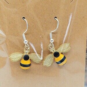 Honey Bee Earrings Garden Cottage